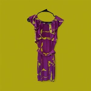 Rampage Purple and Yellow Backless Dress